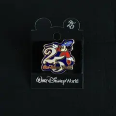 WDW　ディズニーワールド　２５周年　魔法使いの弟子　ミッキーマウス　ピンバッジ