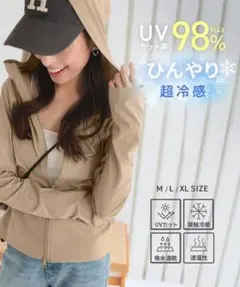 接触冷感 指穴付きUVカットパーカー C7060 吸水速乾 透湿性 神戸レタスのサムネイル