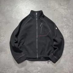 00sティンバーランドフリースジャケットブラック黒ドローコード付き古着短丈L