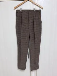 テーパードパンツ　チェックパンツ　チノパン