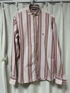 BURBERRY ストライプ 長袖シャツ ピンク系