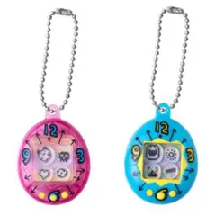 たまごっち シャカシャカチャームコレクション ガチャたまごっちブルー透明ピンク