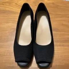 GW SALE⭐︎黒 メッシュ オープントゥ フラットシューズのサムネイル