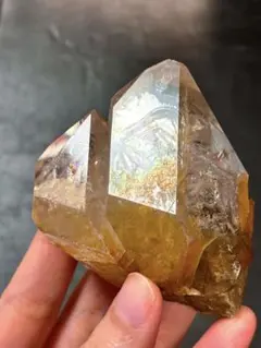 希少 ヒマラヤ マニハール産 ゴールデンヒーラー クラスター水晶 高