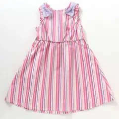 apres les coursアプレレクール80サイズピンクストライプワンピース