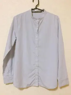 長袖ブラウスノーカラー