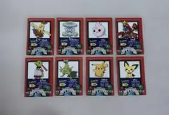 ポケモンソフビのオマケシール8枚セットピカチュウレッド