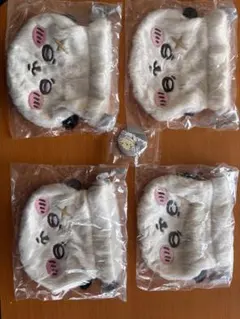 ちいかわ おかお巾着 ラッコ×4 くら寿司 ラッコ缶バッジ付き