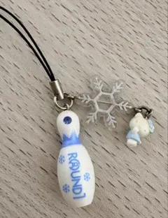 ハローキティ ROUND1限定 ストラップ 雪の結晶