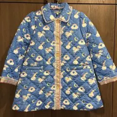 ユニコーン柄 コート 130サイズ 青色　フェフェ