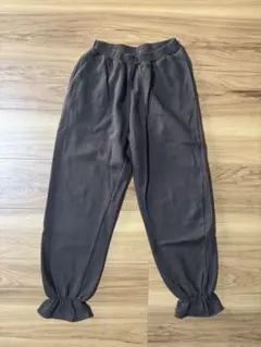 美品　ペアマノン　スウェット　パンツ　裏起毛　裾絞り　150 グレー　ガール