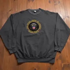 アメリカ合衆国国章 刺繍 スウェット USA製 チャコールグレー