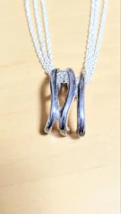 ♦シルバー 3連チェーン ネックレス•トップ付き