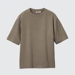 ユニクロ エアリズムコットン オーバーサイズTシャツ(5分袖) XS Green