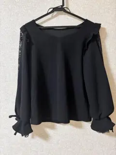 長袖ブラウス ブラック Mサイズのサムネイル
