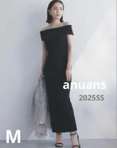 anuans ムーンネックタイトワンピース　ブラック　25ss アニュアンス anuans ムーンネックタイトワンピース （NAVY） -靴