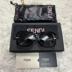 FENDI FF 0419S サングラス ブラック　美品 FENDI FF 0419S サングラス ブラック 美品 - メルカリ