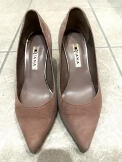 【23cm】DIANA くすみピンク　パンプス