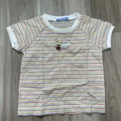 familiar ファミリア マルチボーダー Tシャツ 100cmのサムネイル