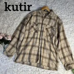 kutir シャツ　メンズ　チェック柄　Lサイズ　大きめ　長袖のサムネイル