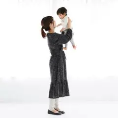 モーハウス 授乳ワンピース ネイビー