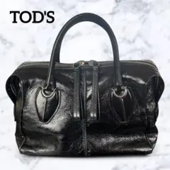 美品★TOD'S ハンドバッグ Dスタイリング 本革 黒