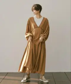 ETRE TOKYO リネンボリュームマキシドレス