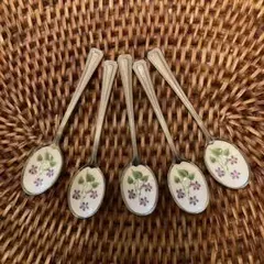 韓国 スプーン アンティーク 七宝焼 銀製未使用品