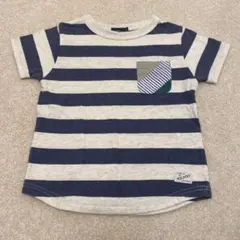 SOLBOIS ネイビー・グレー ストライプ Tシャツ 100cmのサムネイル