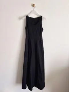 libjoie フレアコットンワンピース　ブラック