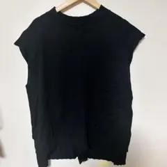 新品タグ付き　AZUL ブラック ニットベスト Lサイズ
