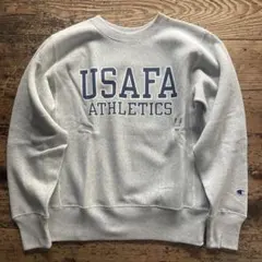 新品　25年秋冬　青単色タグ　チャンピオン　リバースウィーブ　USAFA　L②