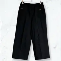 a3313 ETERNO BELLEZZA ワイドパンツ 黒 40 裏起毛 秋冬