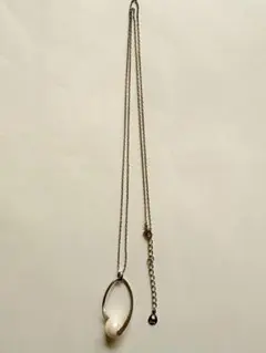 23区　シルバーオーバルパールネックレス