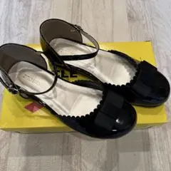 黒いリボン付きフォーマルシューズ　21㎝