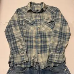 00s アメカジ　Schott RANCHER ネルシャツ ターコイズボタンのサムネイル