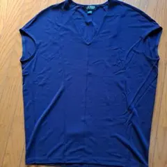 LAUREN ネイビー 半袖Tシャツ XS