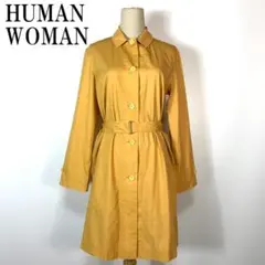 HUMAN WOMAN スプリングコート ベージュオレンジ M B6492