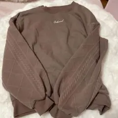 ケーブルニット風 長袖セーター