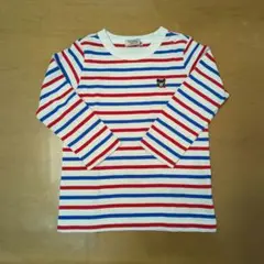 【美品】ミキハウス ダブルビー 長袖Tシャツ 90サイズ　ボーダー
