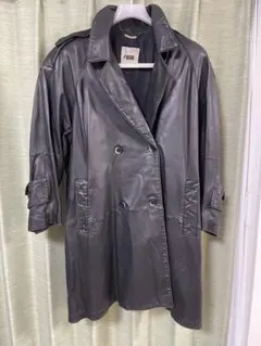 P,DORAL カシミーララム　羊革コート 黒　サイズM レザーコート　羊革