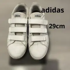 adidas ベルクロ アドバンコートベース　メンズ　29cm 白緑