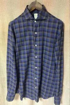 【美品】Finamore/フィナモレネルシャツ