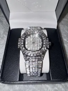 GRA鑑定書・箱付】 iced out watch Moissanite - メルカリ