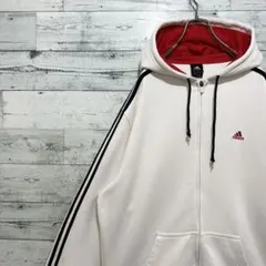 【アディダス】adidas 刺繍ワンポイントロゴ ゆるだぼ スウェット パーカー