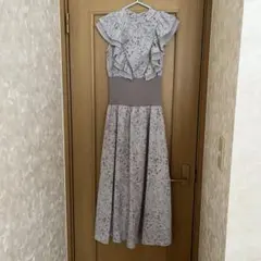 dazzlin ダズリン　ラインアートリブノースリワンピース