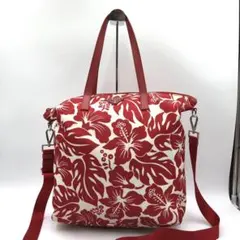 PRADA ボディバッグ バックパック 花柄 レッド ホワイト - メルカリ