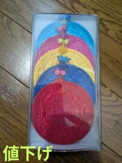 匿名配送 カラフル刺繍コースターセット 5枚入り