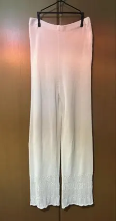 UNITED ARROWS ユナイテッドアローズ 裾編み込み コットンパンツ