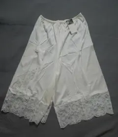 ELLE LANGCHAMP レースペチコートパンツ　 L-60 パールホワイト